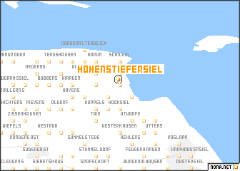 map of Hohenstiefersiel