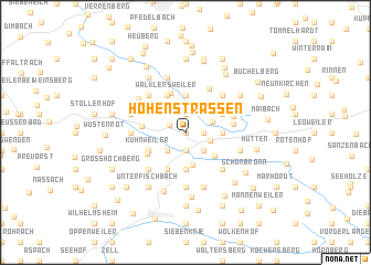 map of Hohenstraßen
