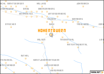 map of Hohentauern