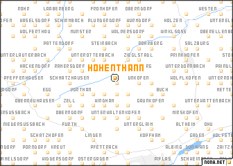 map of Hohenthann