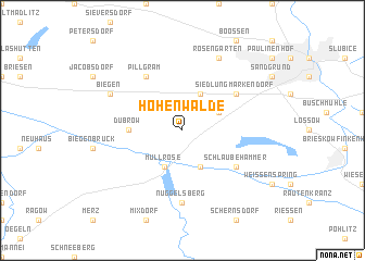 map of Hohenwalde