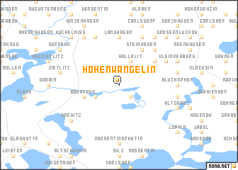 map of Hohen Wangelin