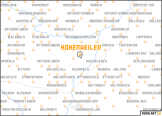 map of Hohenweiler