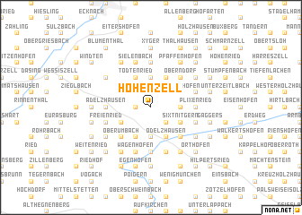 map of Hohenzell