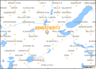 map of Hohenzieritz