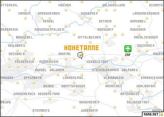 map of Hohe Tanne