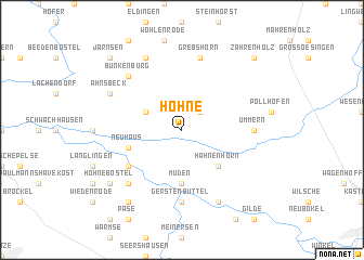 map of Hohne