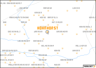 map of Hohnhorst
