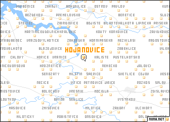 map of Hojanovice