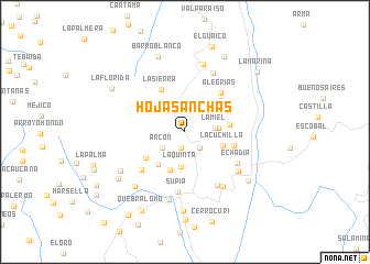 map of Hojas Anchas