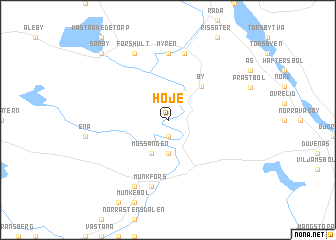 map of Höje