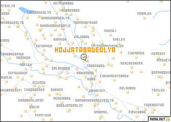 map of Ḩojjatābād-e ‘Olyā