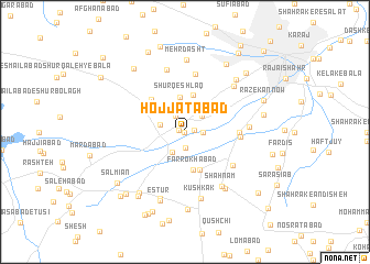 map of Ḩojjatābād