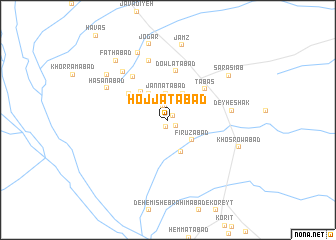 map of Ḩojjatābād