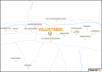 map of Ḩojjatābād