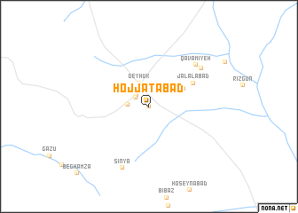 map of Ḩojjatābād