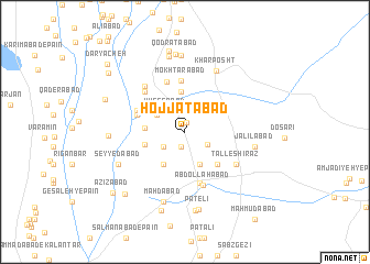 map of Ḩojjatābād