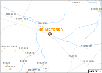 map of Ḩojjatābād