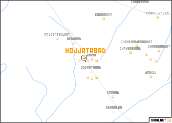 map of Ḩojjatābād