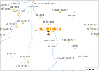 map of Ḩojjatābād