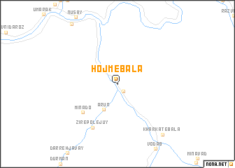 map of Ḩojm-e Bālā