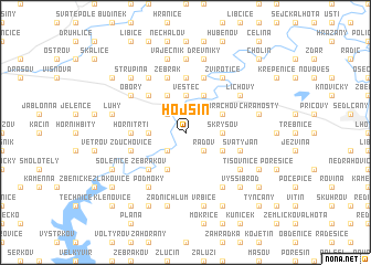 map of Hojšín