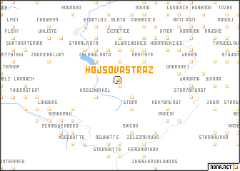 map of Hojsova Stráž