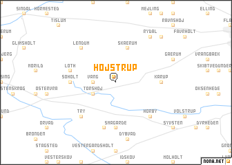 map of Højstrup