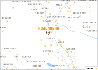 map of Hojūmābād