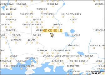 map of Hökamåla