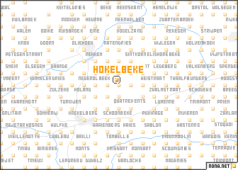 map of Hokelbeke