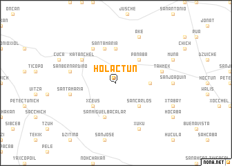 map of Holactún