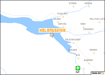 map of Holandsvika