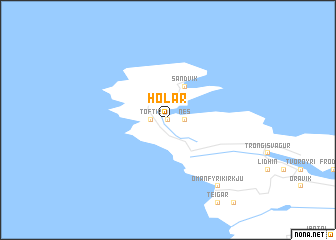 map of Hólar