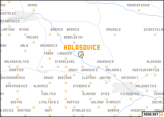 map of Holasovice