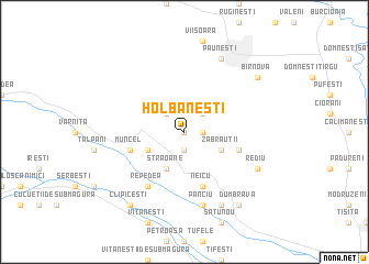 map of Holbăneşti