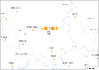 map of Holcomb