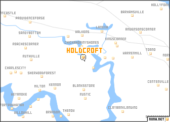 map of Holdcroft