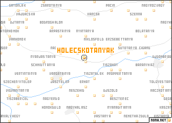 map of Holecskótanyák