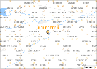 map of Holedeček