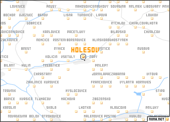 map of Holešov