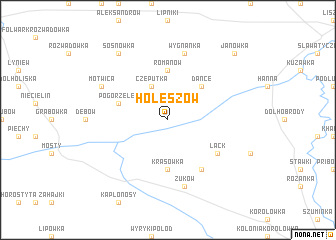 map of Holeszów