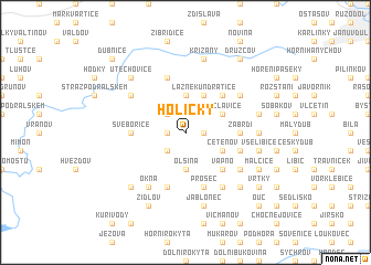 map of Holičky