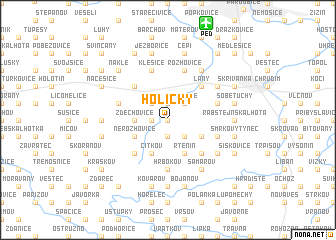 map of Holičky