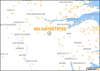 map of Holiday Estates