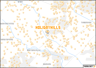 map of Holiday Hills