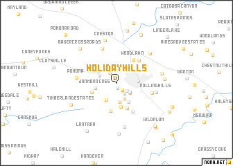 map of Holiday Hills