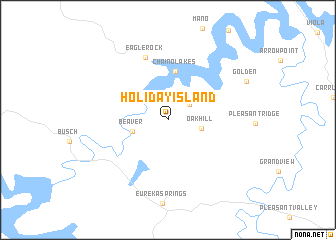 map of Holiday Island