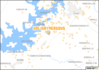 map of Holiday Meadows