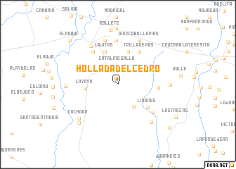 map of Hollada del Cedro